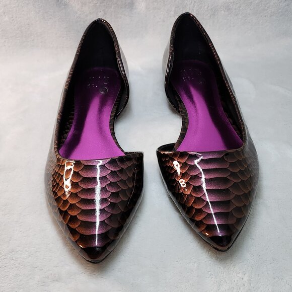 *New Low Price!* Mix no. 6 Fabiana Flats Purple Snake - Picture 8 of 10